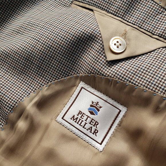 Peter Millar 42T Houndstooth Sport Coat Blazer - Picture 7 of 11